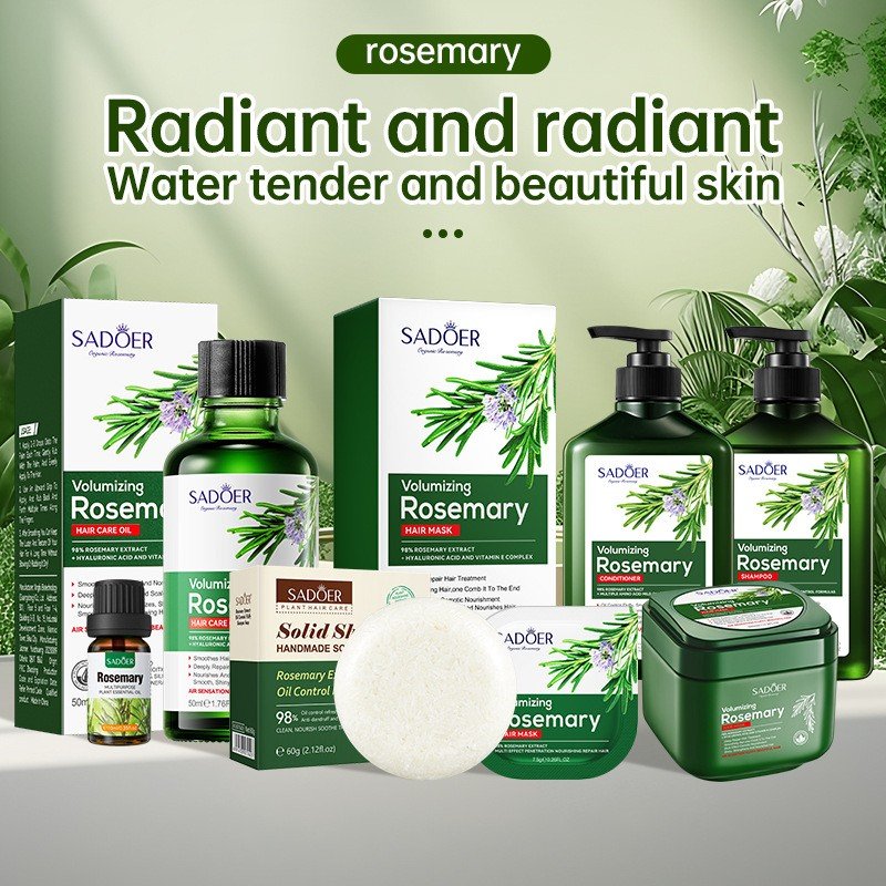 OEM Natural Organic Rosemary Hair Shampoo And Conditioner Nourishing Smoothing Hair Mask Soap Essential Oil Hair Care Sets