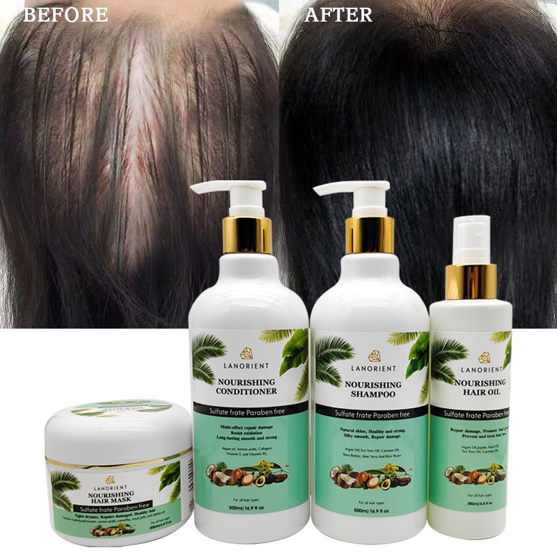 OEM Natural Organic Vitamin E Hair Care Products Natural Repair Nourishing Shampoo Moisturizing Oil Control Hair Care Set