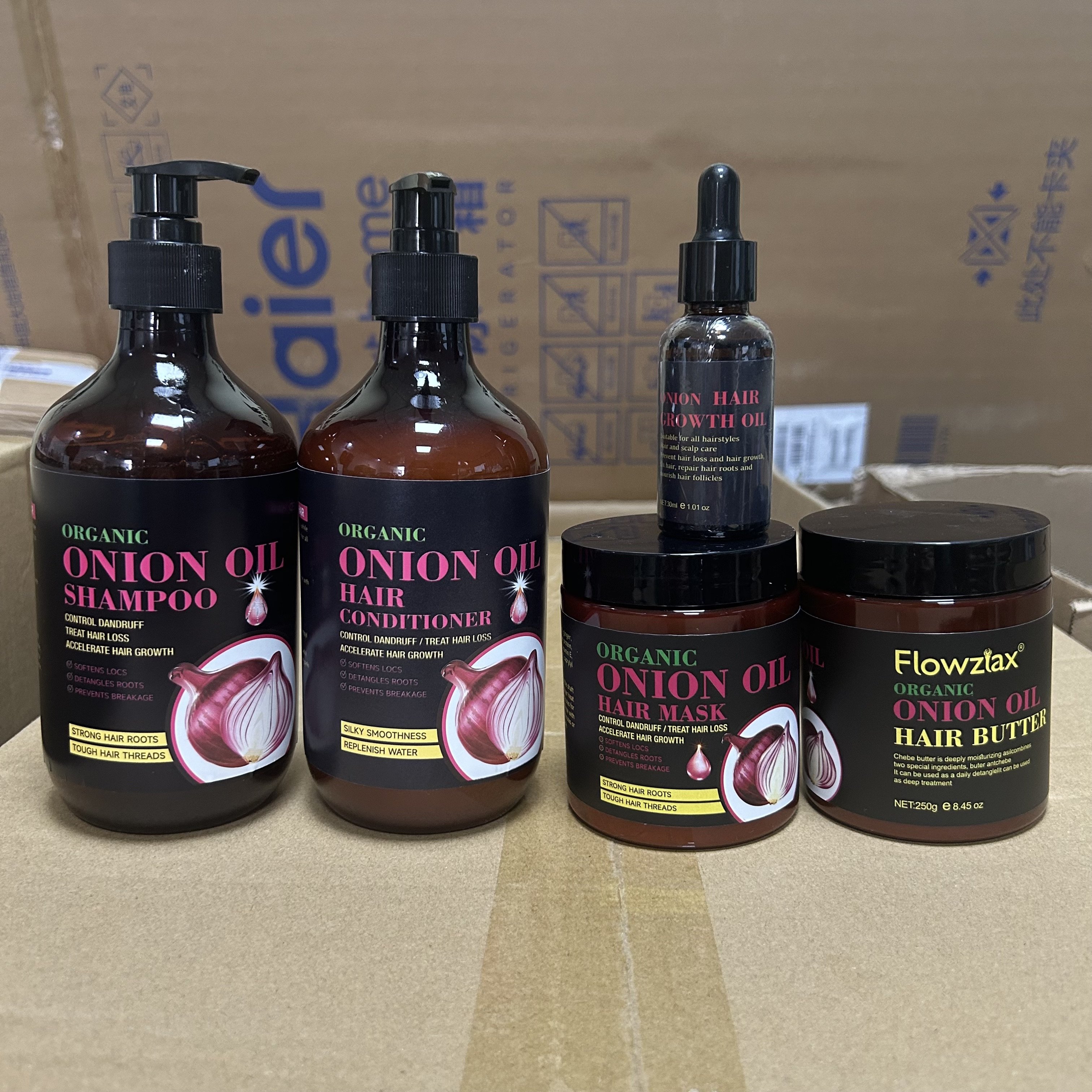 Manufacturer Wholesale Anti Hair Loss Strengthens Growth Red Onion Black Seed Oil Hair Shampoo And Conditioner