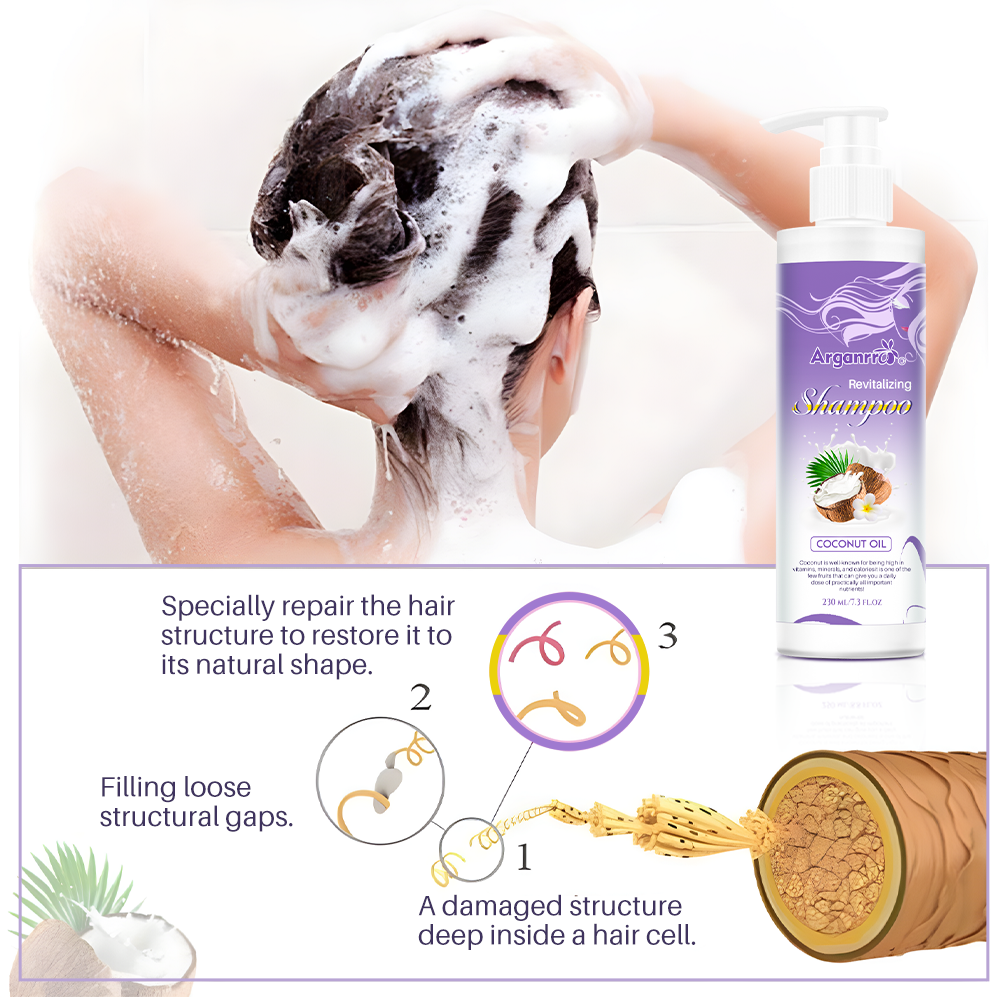 Custom coconut milk ingredient curly natural 4c hair production afro shampoo for 4c hair