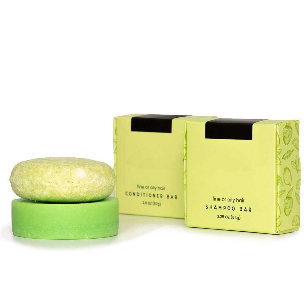 Custom 2 Pack Sulfate Free Naturel Solid Shampoo and Conditioner Bars with Organic