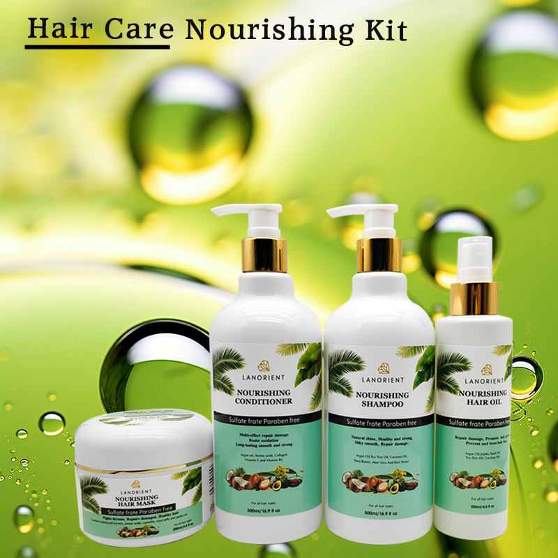 100% Natural Organic Hair Care Products Repair Shampoo Argan Hair Growth Oil Nourishing Hair Care Set For Women