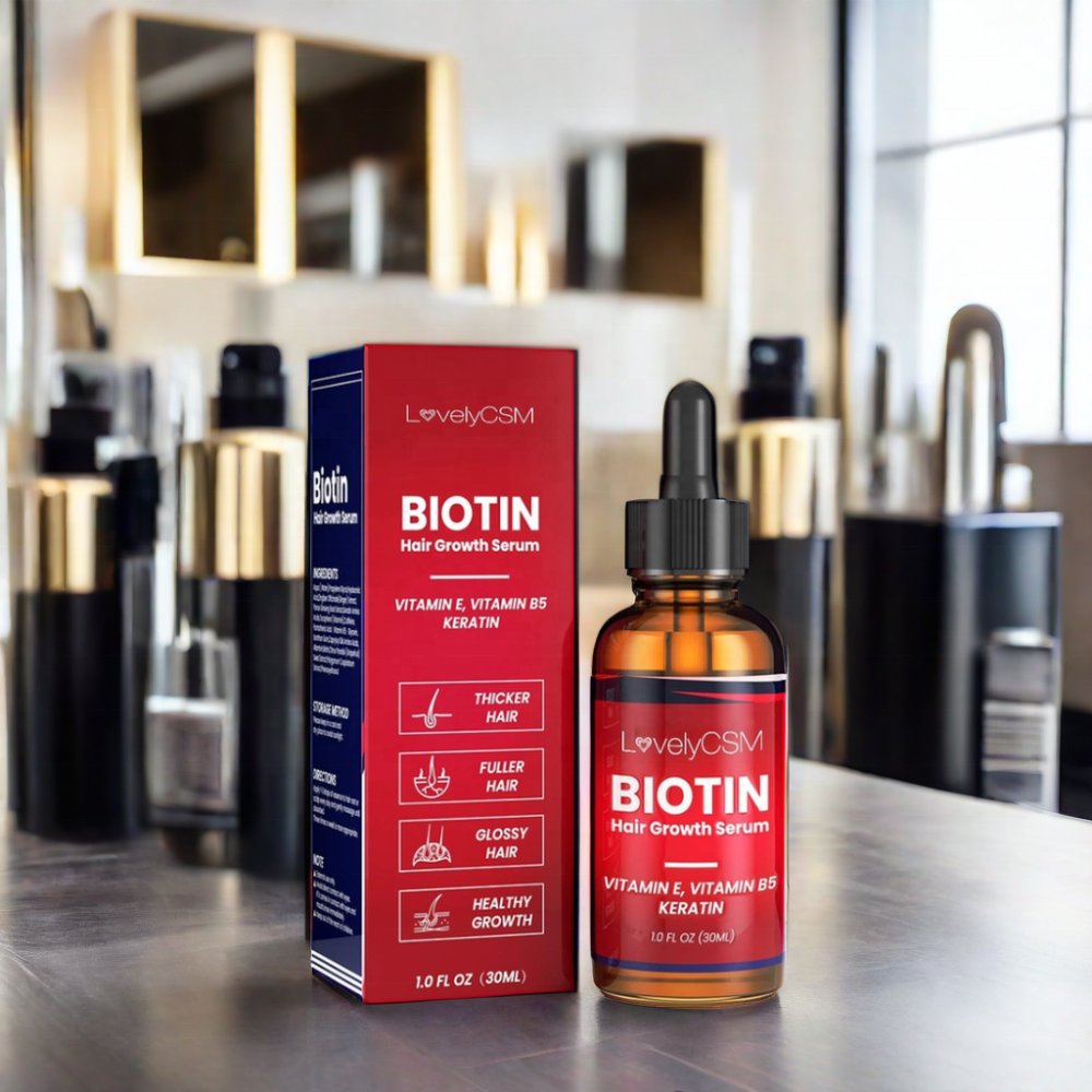 Anti hair loss treatment serum ginger oil serum hair regrowth care vitamin b5 biotin hair growth serum oil for men and women