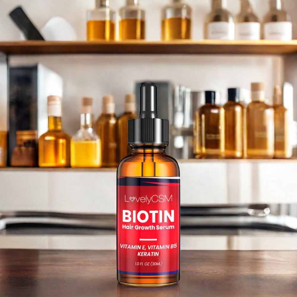 Anti hair loss treatment serum ginger oil serum hair regrowth care vitamin b5 biotin hair growth serum oil for men and women