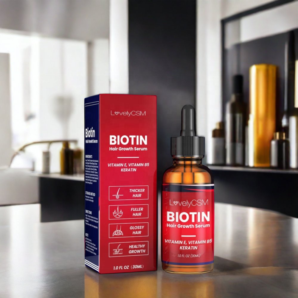 Anti hair loss treatment serum ginger oil serum hair regrowth care vitamin b5 biotin hair growth serum oil for men and women