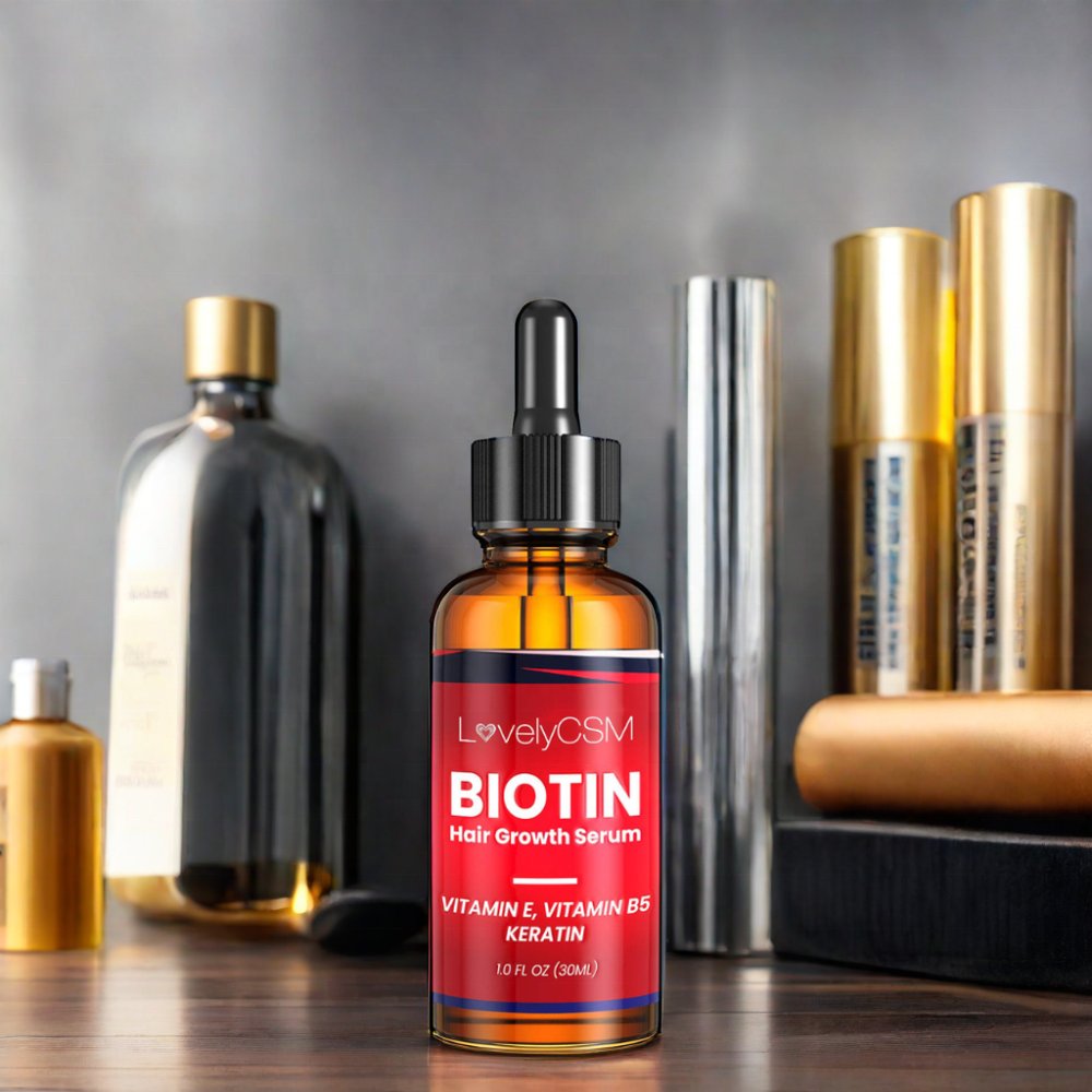 Anti hair loss treatment serum ginger oil serum hair regrowth care vitamin b5 biotin hair growth serum oil for men and women