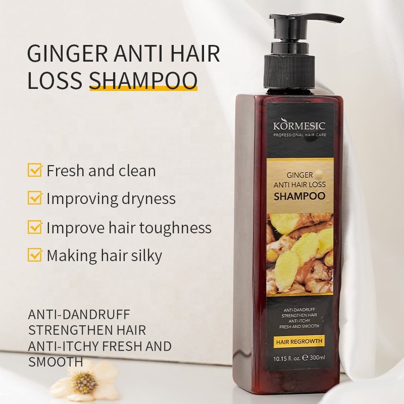 Wholesale ODM/OEM KORMESIC Hair Growth Organic Ginger Anti Hair Loss Shampoo and Conditioner Set