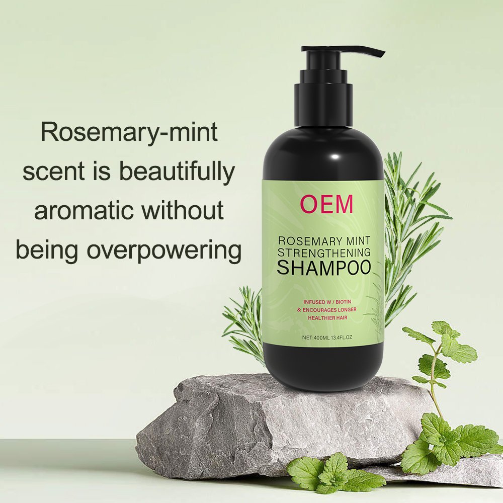 Rosemary Mint Strengthening Shampoo Infused With Bio OEM Scalp Alopecia Treatment Hair Growth Shampoo And Conditioner Kit