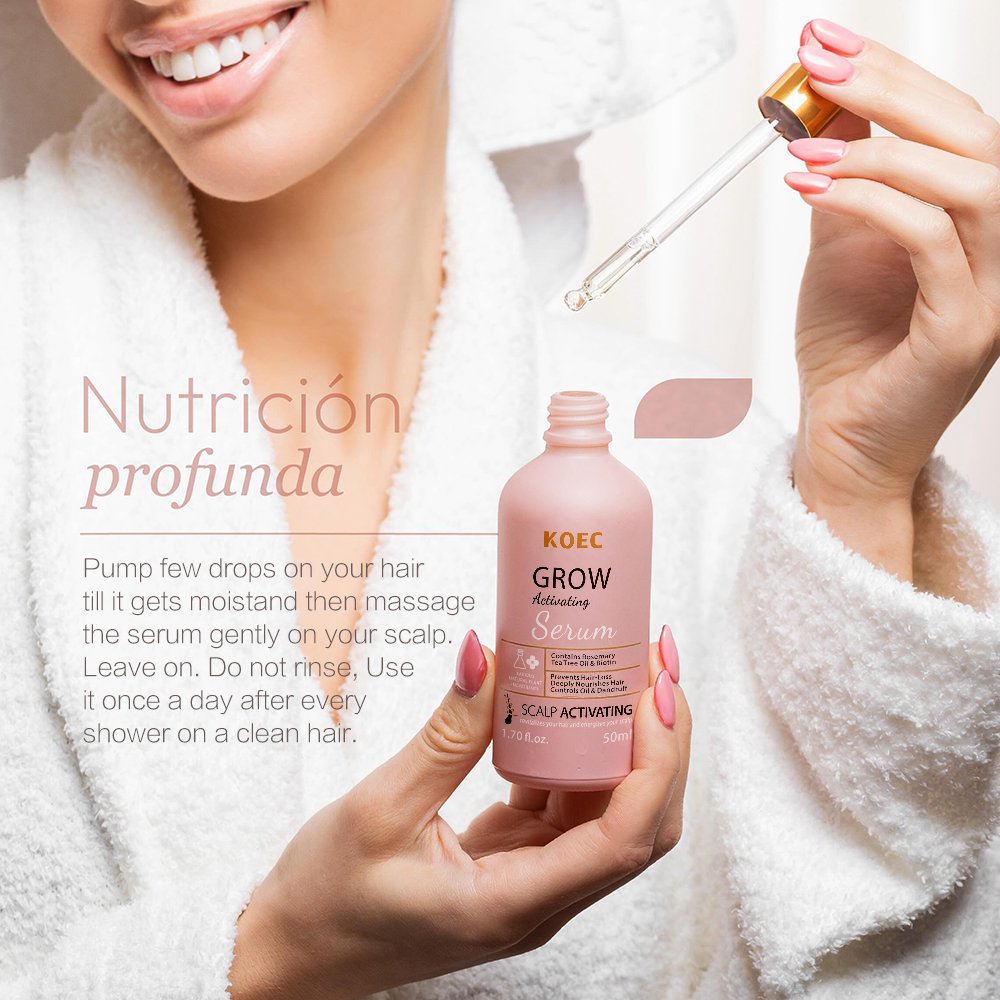 Wholesale KOEC Grow Activating Serum 50ml Deeply Nourishes Hair Prevent hair care Acceptable Customized Label