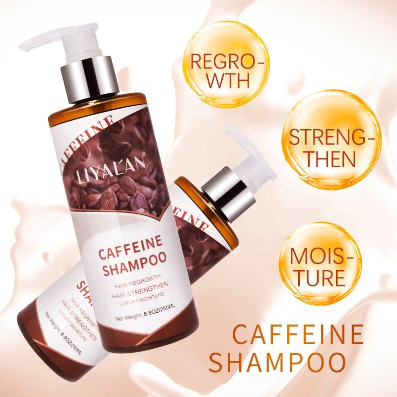 Private Label Hair Care Prevent Hair Loss Thickening Moisturizing Natural Caffeine Shampoo