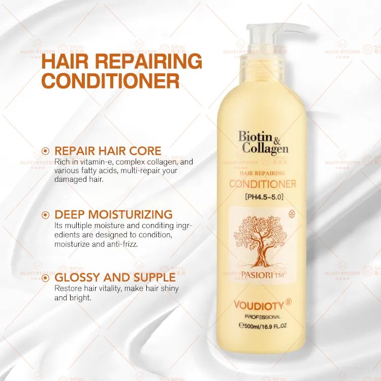 sifuli huati voudioty 500ml Private Label Natural Biotin collagen anti-dandruff Moisturizing Shampoo And Conditioner