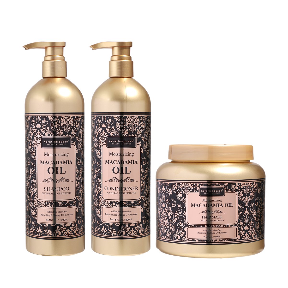 Wholesale Private Label Organic Macadamia Argan Oil Shampoo And Conditioner Natural Vegan Moisturizing Hair Care Products