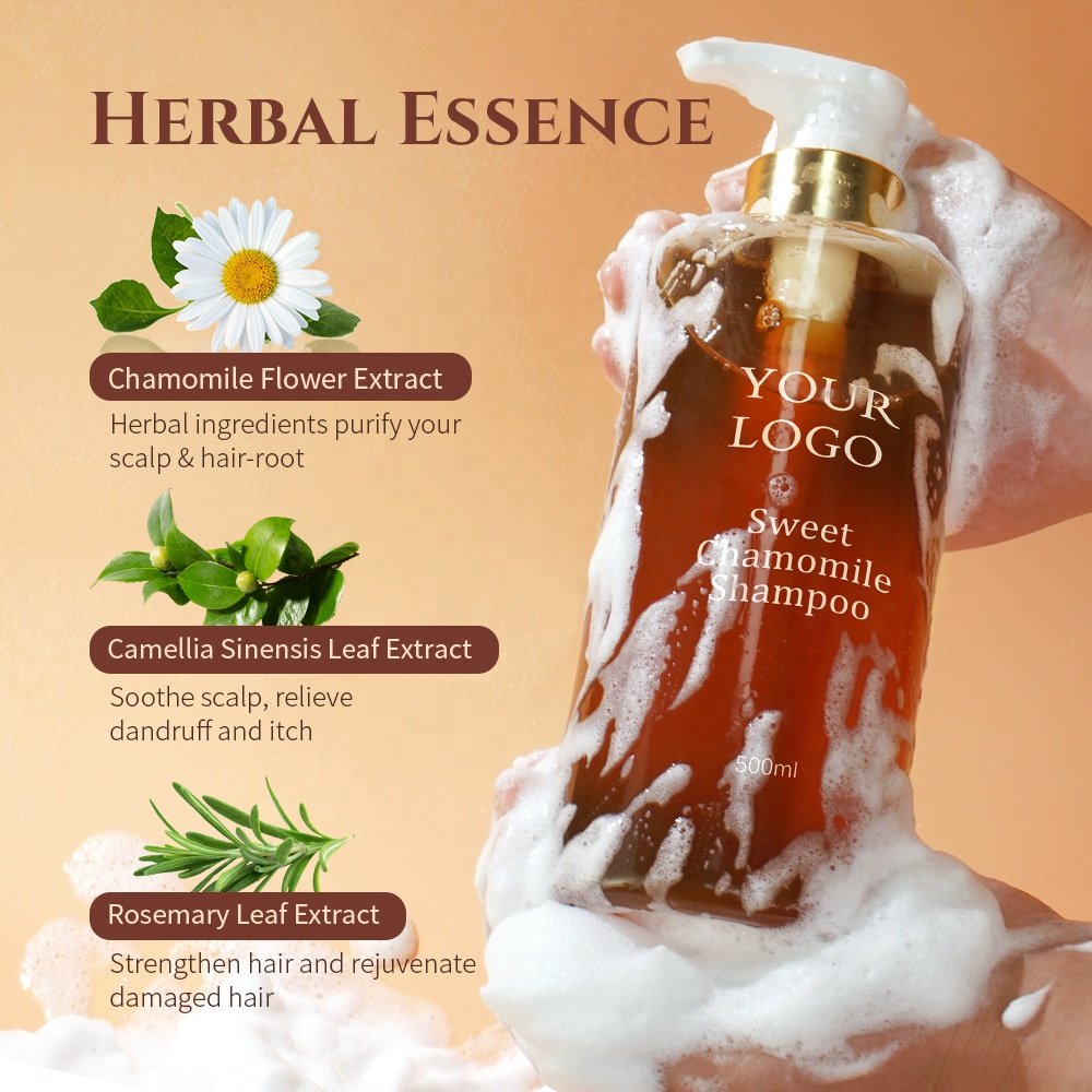 OEM Private Label Hair Products Oil Control Nourish Hair Moisturizing Fluffy Sweet Chamomile Shampoo
