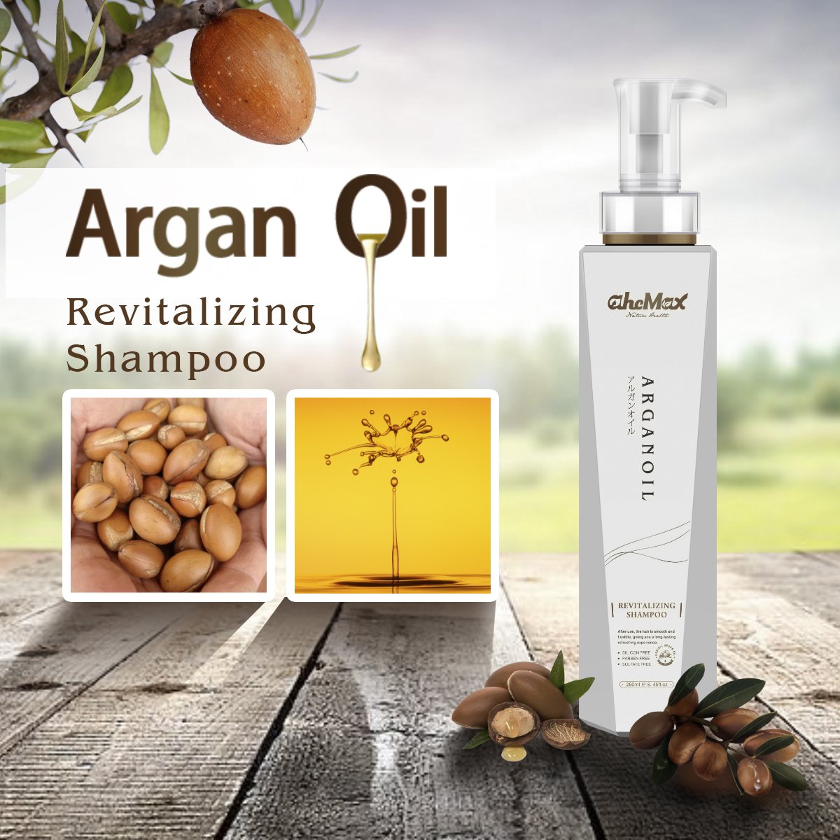 Customized snail oil three in one hair re binding hair care shampoo