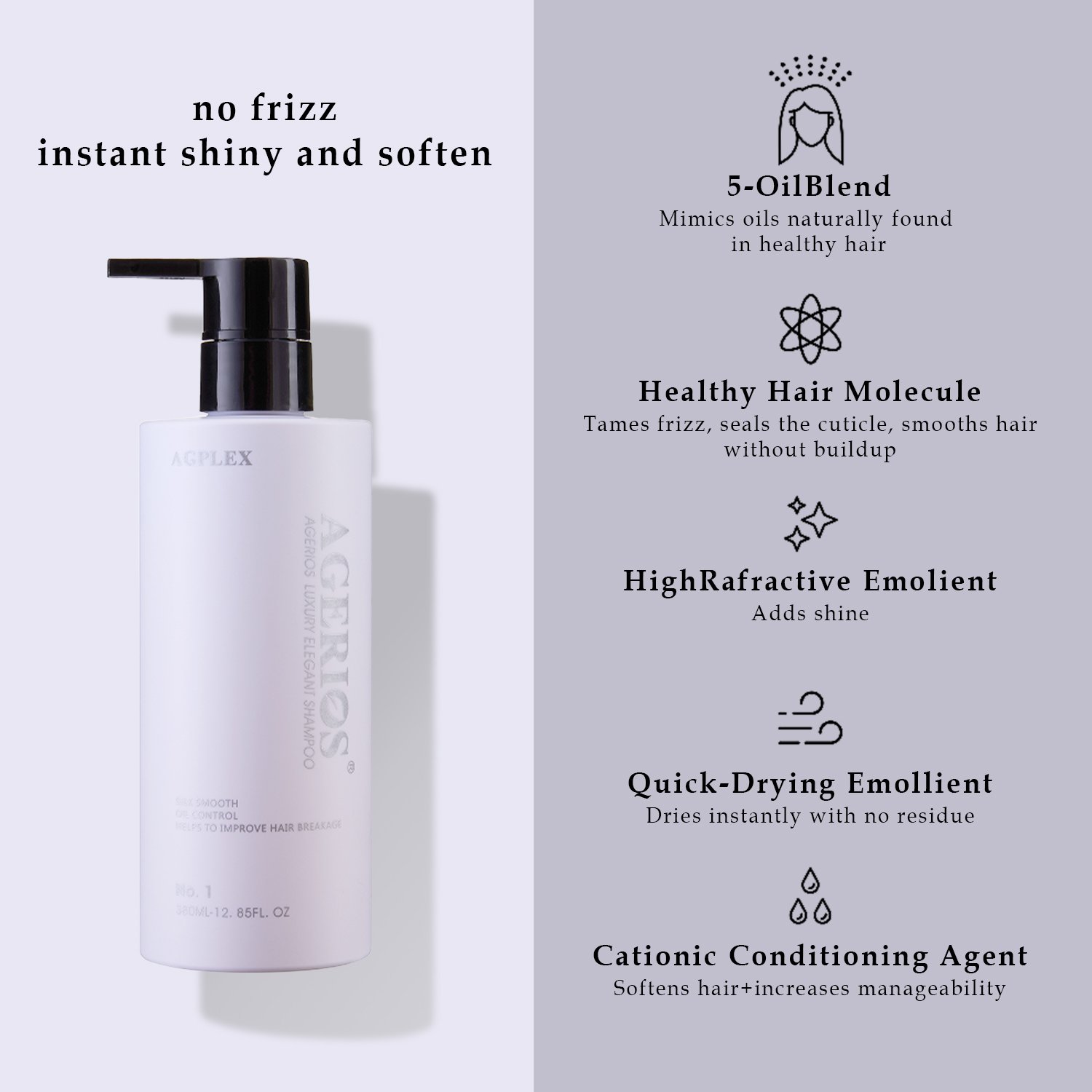 Agerios Premium Shampoo Conditioner Restored Vibrant Color Deep Clean Scalp Strong Healthy Hair Aqua Mask Anti Dandruff Shampoo