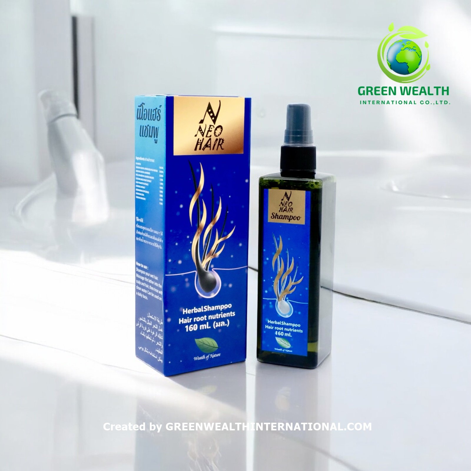 Best shampoo for hair loss and thinning hair Hair loss shampoo neohair shampoo 160 ML by greenwealth Thailand