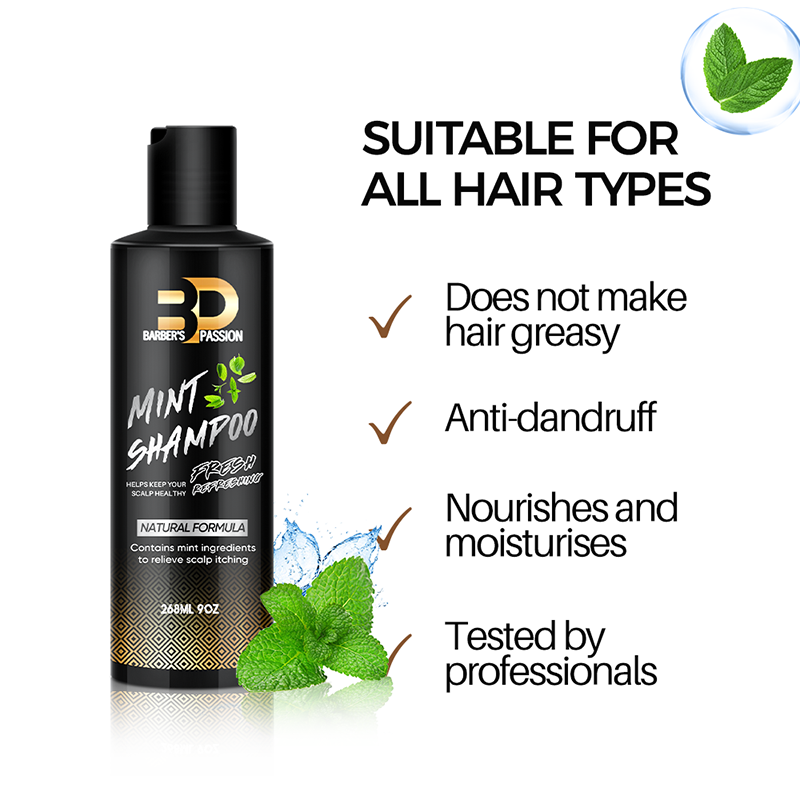Private Label Barber Men Sulfate Free Anti Dandruff Sampoo Shampoo para cabello