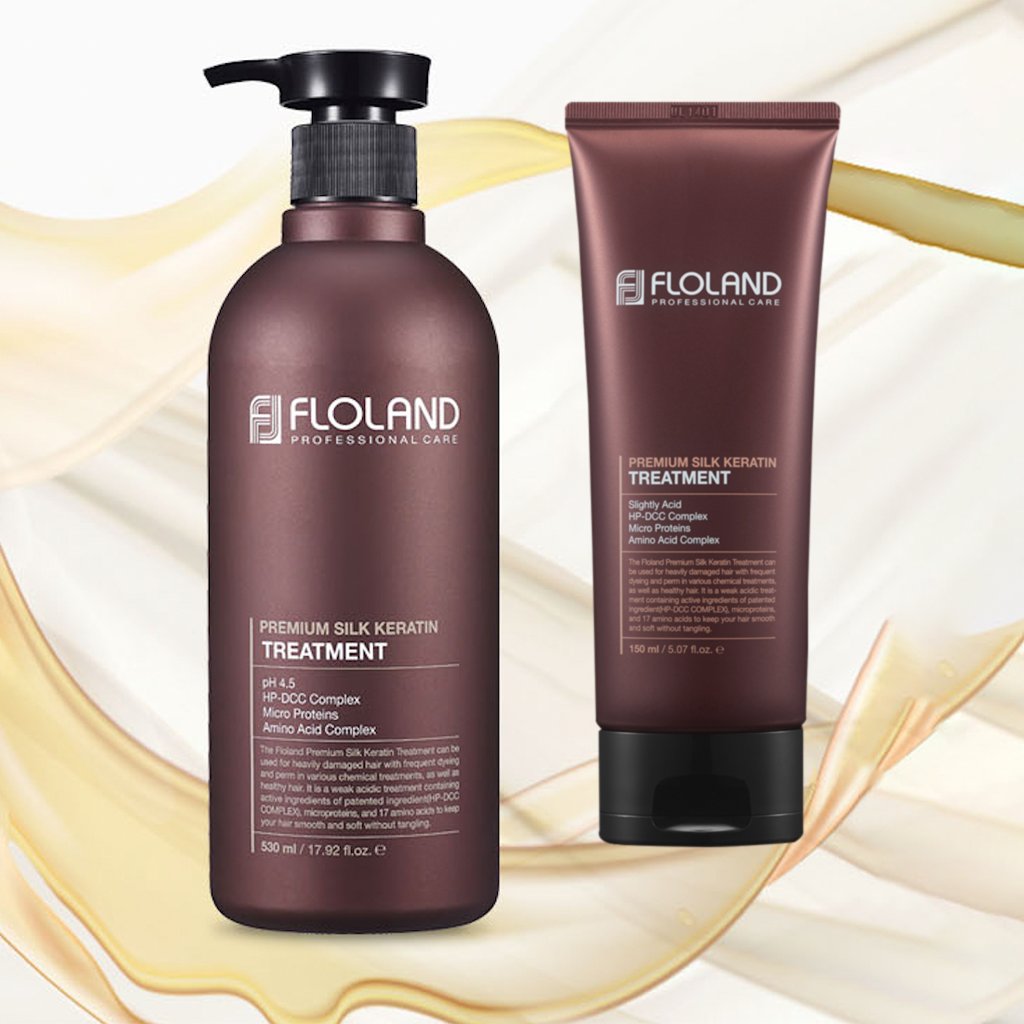 FLOLAND Premium Silk Keratin Treatment Oil Vitalizing Korean Hair Conditioner with OBM OEM Private Label Custom Options