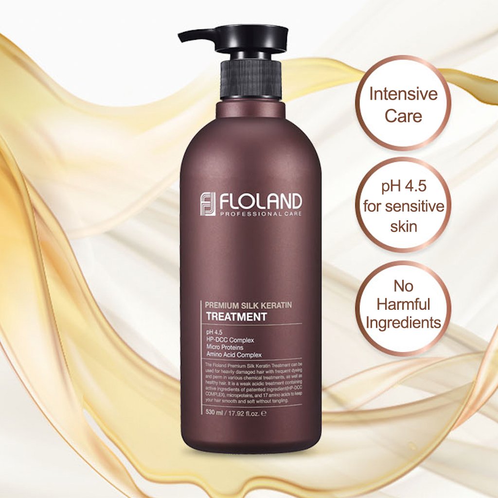 FLOLAND Premium Silk Keratin Treatment Oil Vitalizing Korean Hair Conditioner with OBM OEM Private Label Custom Options