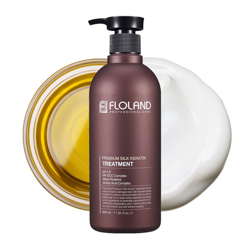 FLOLAND Premium Silk Keratin Treatment Oil Vitalizing Korean Hair Conditioner with OBM OEM Private Label Custom Options