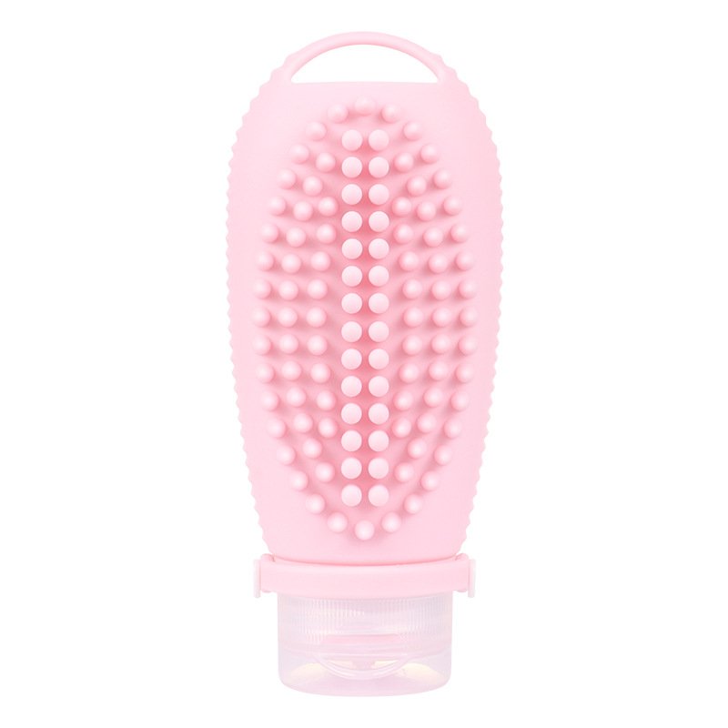 OEM&ODM PVC /Zipper Bag Set100ml Reusable Leakproof Squeeze Empty Travel Toiletry Shampoo Silicone Bottles with Brush for travel