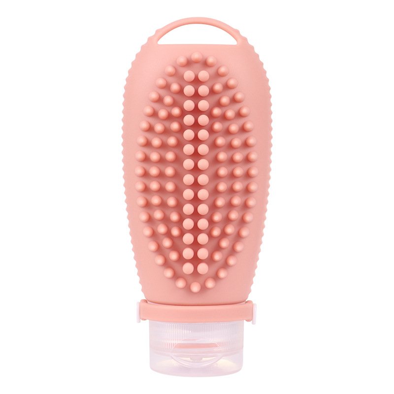 OEM&ODM PVC /Zipper Bag Set100ml Reusable Leakproof Squeeze Empty Travel Toiletry Shampoo Silicone Bottles with Brush for travel