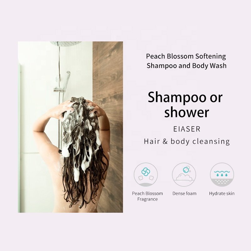 EIASER Balanced Scalp Care Shampoo with Peach Fragrance, Moisturizes and Smooth Hair, Rich Bubble Shampoo & Bath Wash