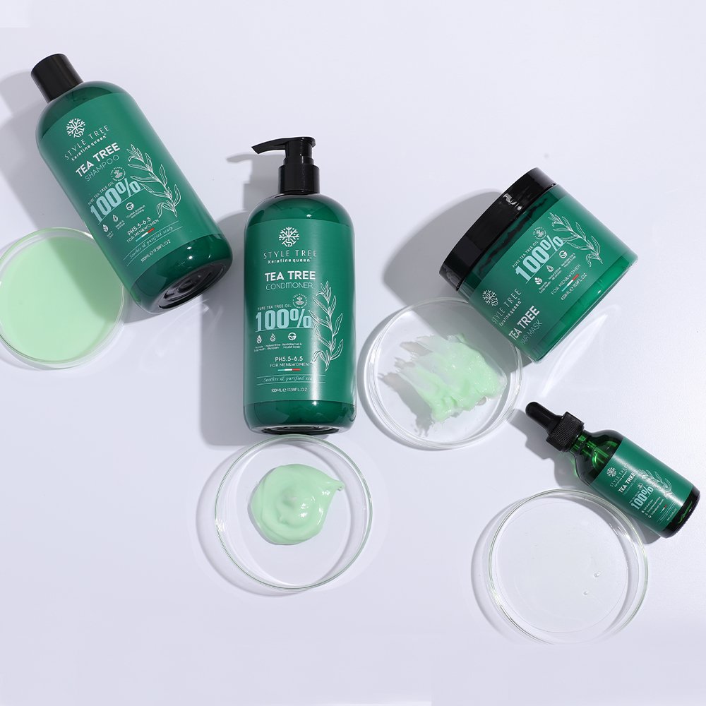 OEM Wholesale Tea Tree Oil Deep Cleaning Shampoo For Repair Dry and Damaged Hair