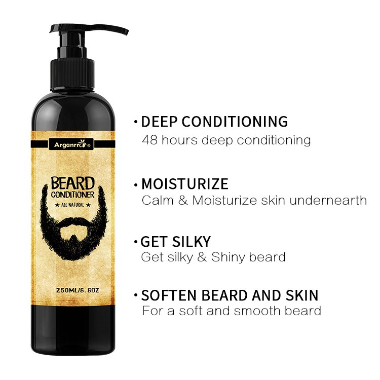 Private label custom scent moisturize rough and dry beard shampoo and conditioner for men
