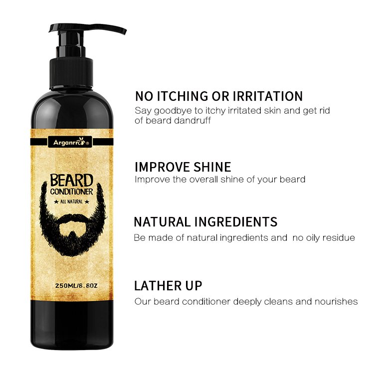 Private label custom scent moisturize rough and dry beard shampoo and conditioner for men
