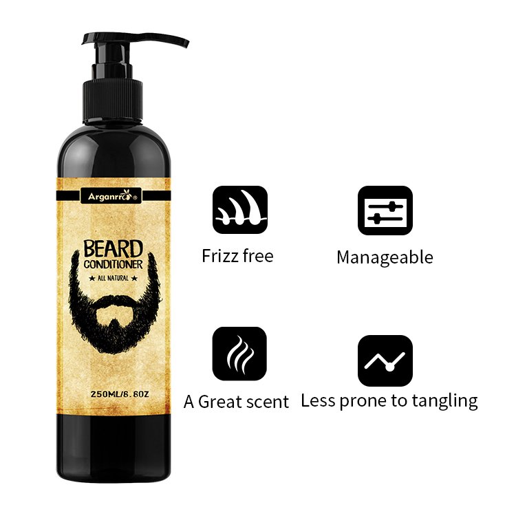 Private label custom scent moisturize rough and dry beard shampoo and conditioner for men