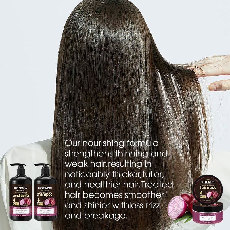 OCCA Private Label Anit-Hair Loss Strengthens Growth Hair Red Onion Regrowth Hair Shampoo And Conditioner Set
