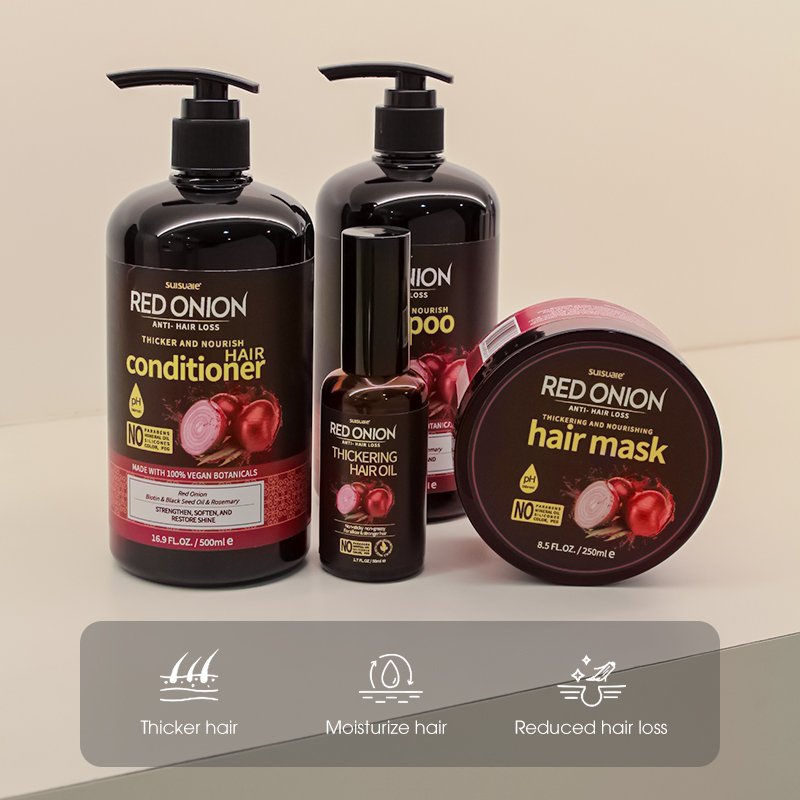 OCCA Private Label Anit-Hair Loss Strengthens Growth Hair Red Onion Regrowth Hair Shampoo And Conditioner Set