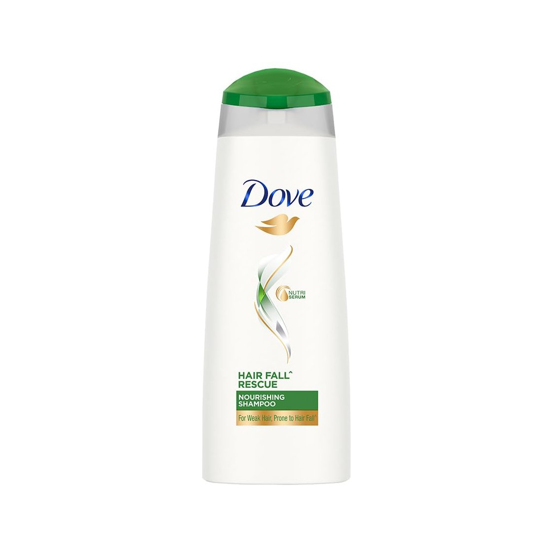 Dove shampoo, nourishing formula for healthier, stronger hair with every wash.