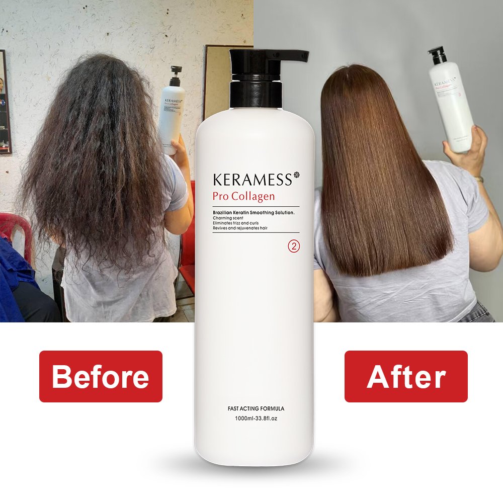 100% Natural Protein Collagen Keratin Hair Sclap Care Vitamin Treatment Perfect Brazilian Blowout Keratin Straightening Home Use