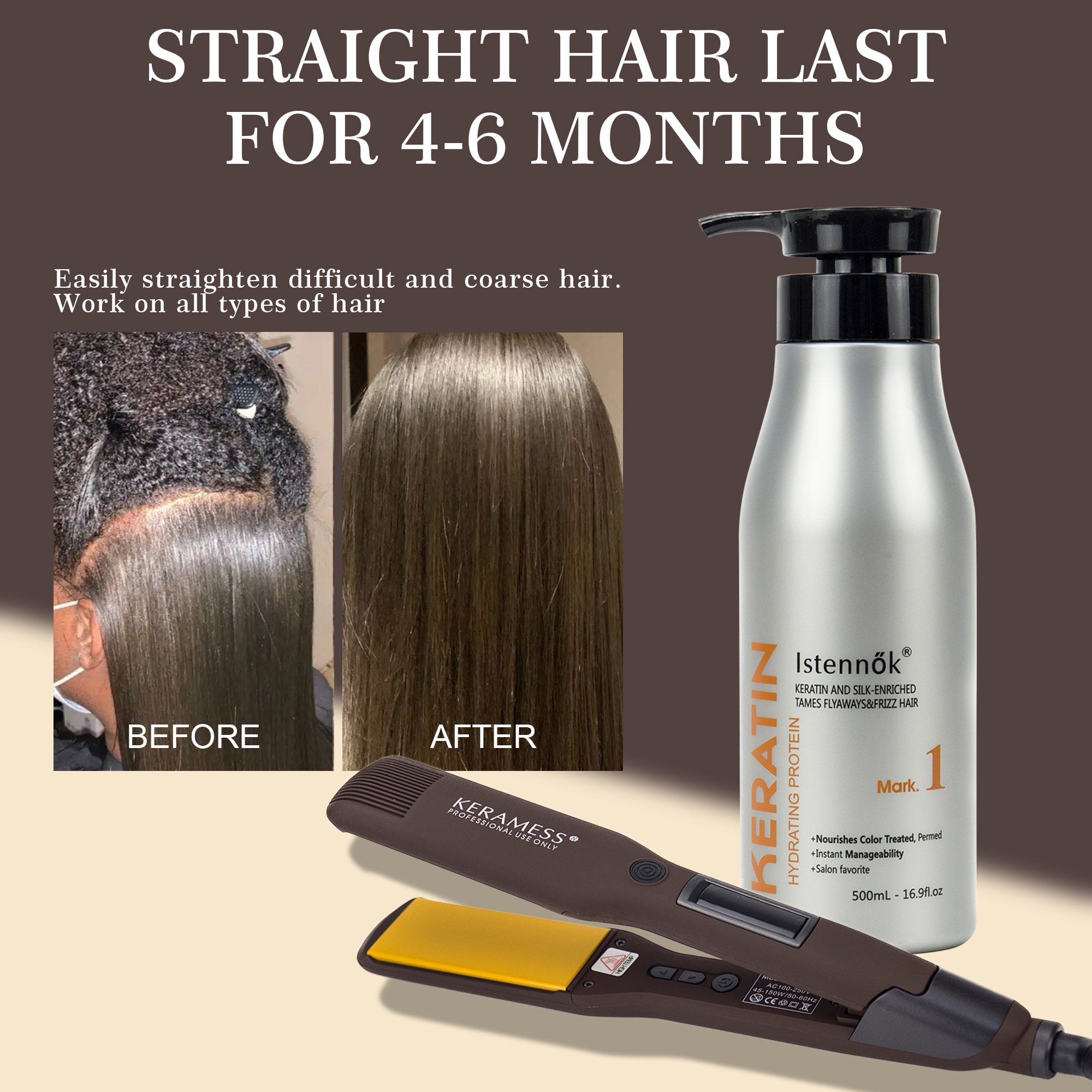 100% Natural Protein Collagen Keratin Hair Sclap Care Vitamin Treatment Perfect Brazilian Blowout Keratin Straightening Home Use