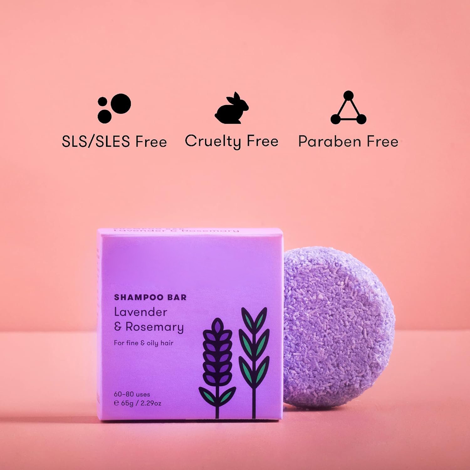 Custom Lavender and Rosemary Scent Shampoo Bar for Fine & Oily Hair Types