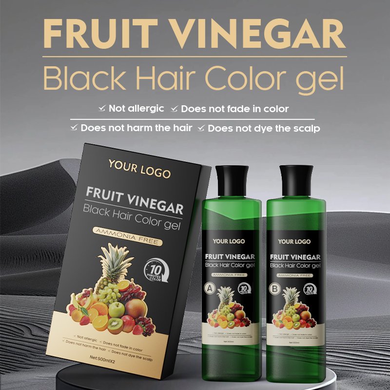 Joynna Oem Natural Herbal Ammonia Free Temporary Vip Fruit Vinegar Hair Color Dye Gel Magic Dark Brown Fast Black Hair Color Gel