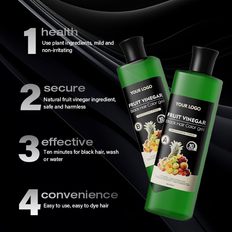 Joynna Oem Natural Herbal Ammonia Free Temporary Vip Fruit Vinegar Hair Color Dye Gel Magic Dark Brown Fast Black Hair Color Gel