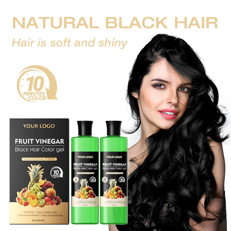 Joynna Oem Natural Herbal Ammonia Free Temporary Vip Fruit Vinegar Hair Color Dye Gel Magic Dark Brown Fast Black Hair Color Gel