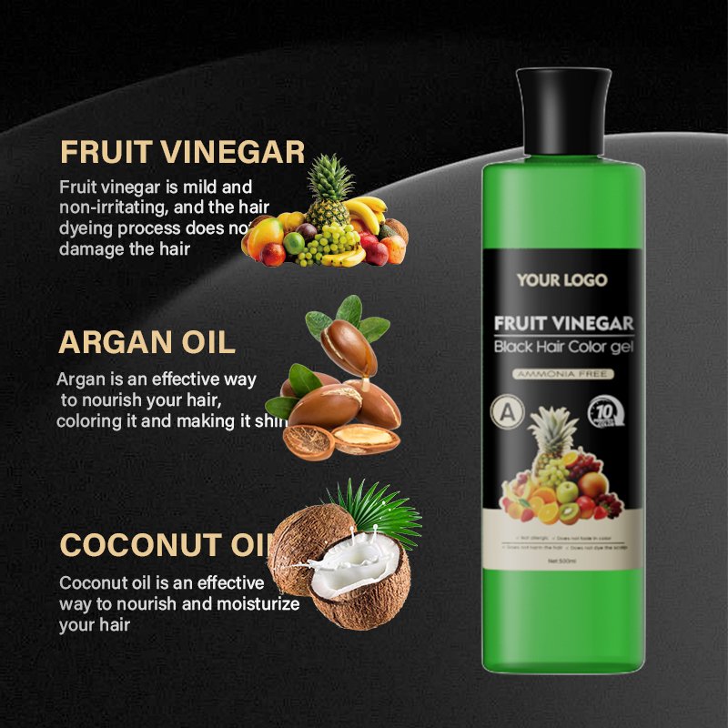 Joynna Oem Natural Herbal Ammonia Free Temporary Vip Fruit Vinegar Hair Color Dye Gel Magic Dark Brown Fast Black Hair Color Gel