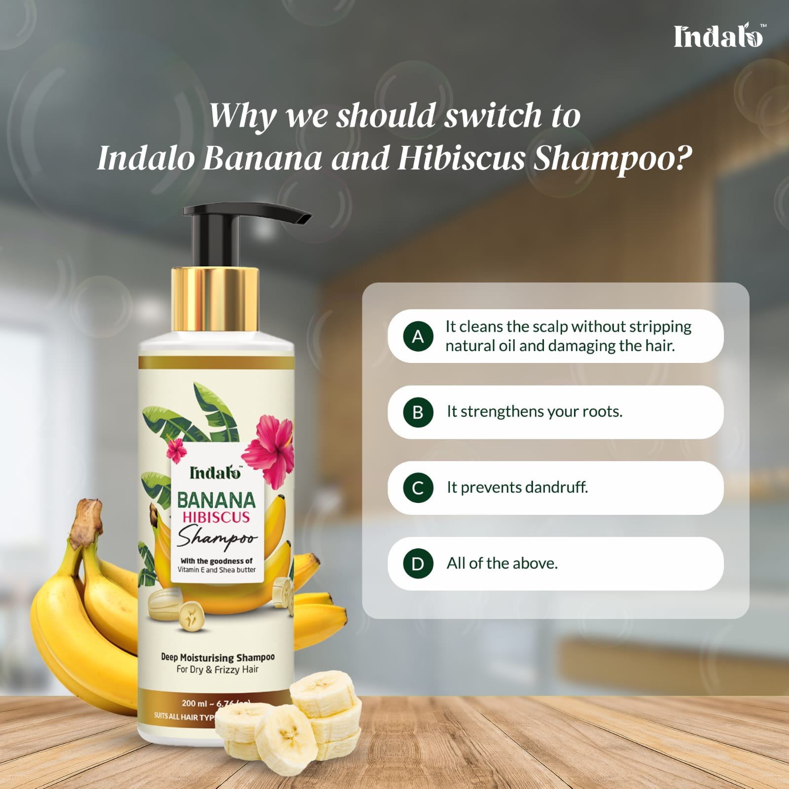 Premium Quality Hibiscus Banana Hair Shampoo Best Selling Products