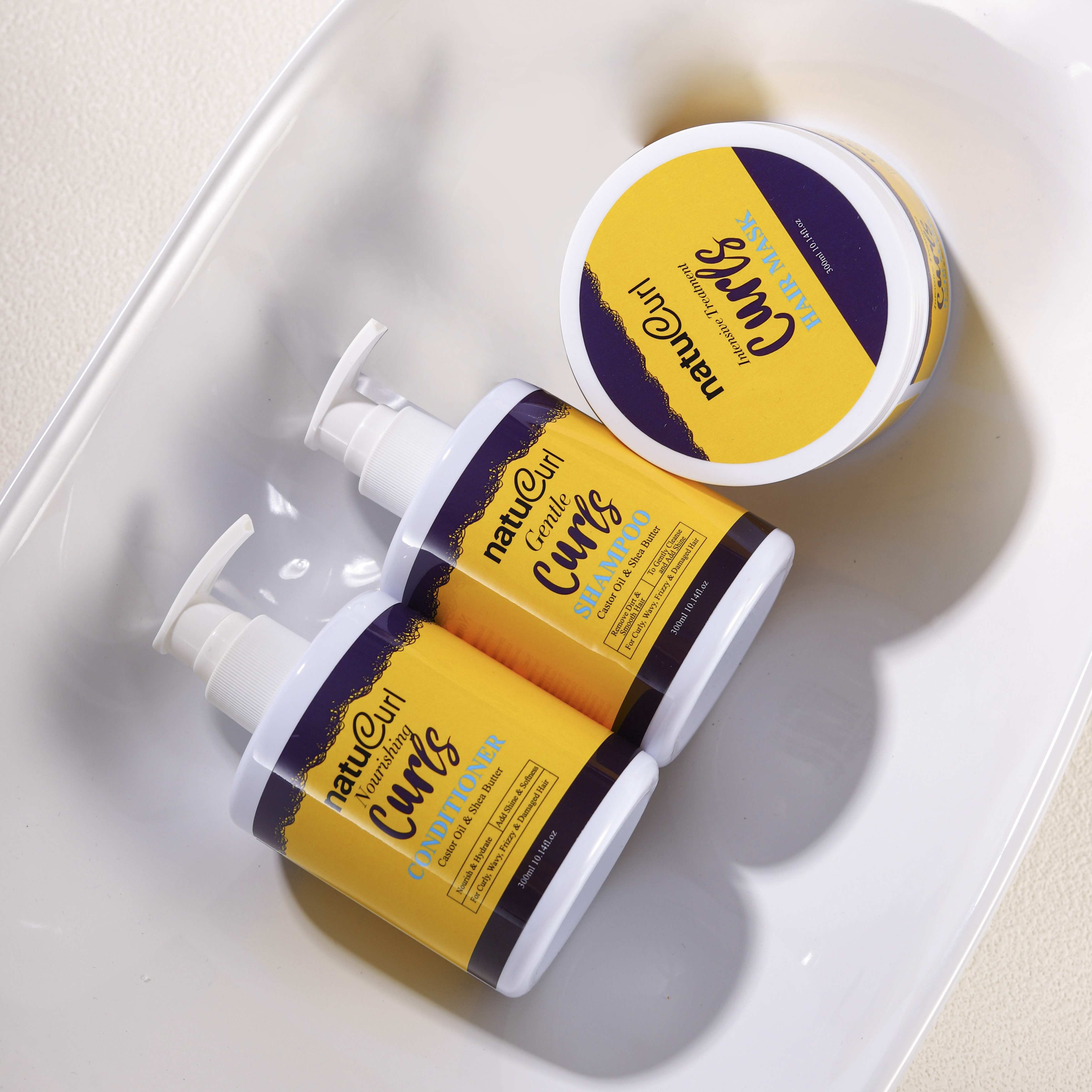 low moq your logo afro hair styling care set product sulfate free african curly shampoo for dry curly damged hair