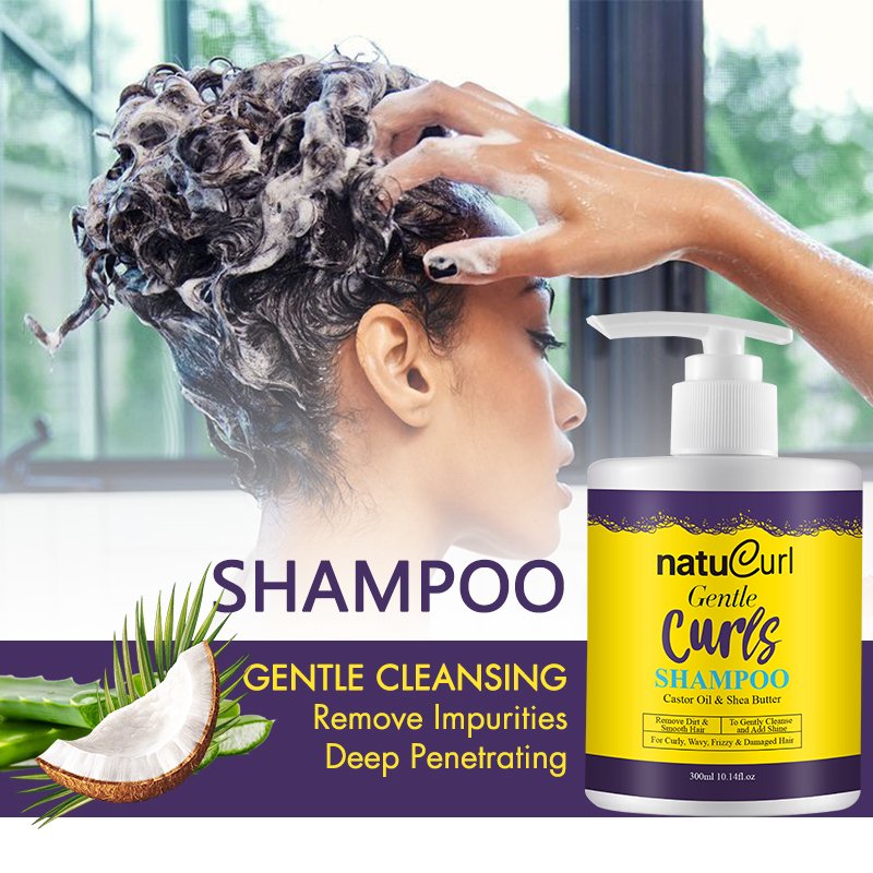 low moq your logo afro hair styling care set product sulfate free african curly shampoo for dry curly damged hair