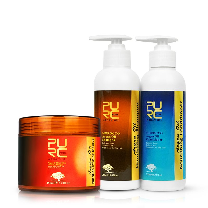 Private Label Organic Argan Oil Shampoo And Conditioner Set Sulfate Free Hair Care Products