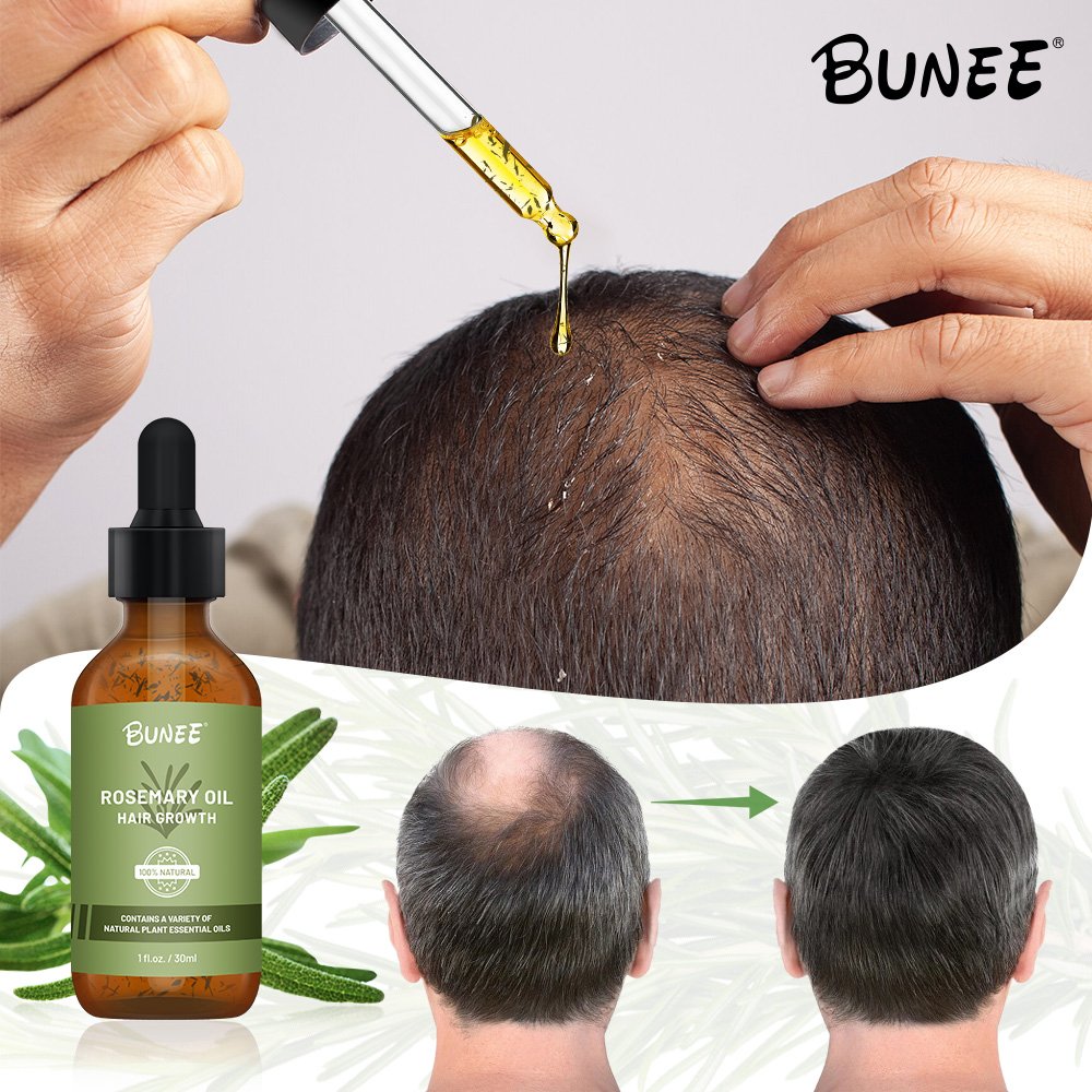 BUNEE Organic Ingredients fast Strengthen thin Hairline Rosemary oil Hair growth serum argon oil for all hair types 60/120ml