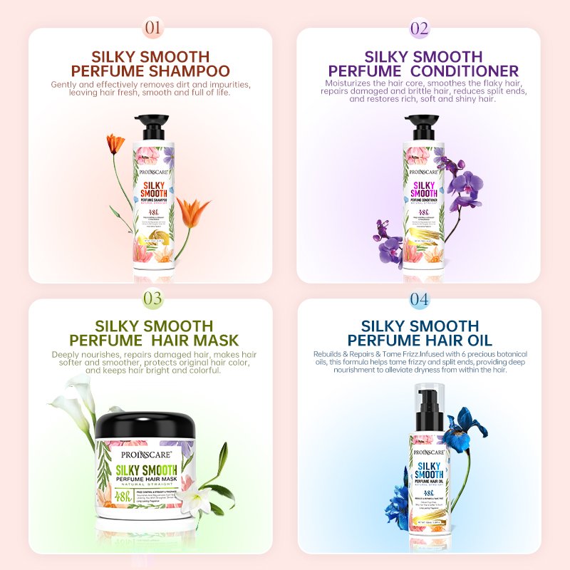 Fragrance Shampoo And Conditioner Hair Care Set Keratin Hair Shampoo Private Label Straighter Shinier Silky Smooth Shampoo