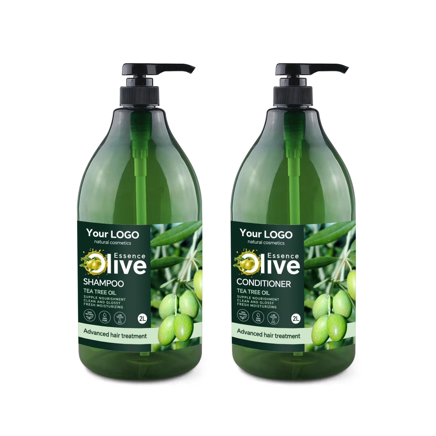 Organic Shampoo Conditioner Black Women Paraben-free Moisturizing & Olive & Hyaluronic acid Tea Tree Shampoo and Conditioner