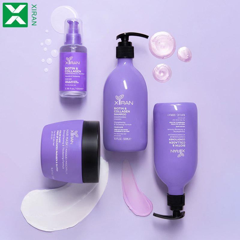 Anti Dandruff Private Label Biotin Argan Oil hair thicker care set Organic hair Shampoo And Conditioner