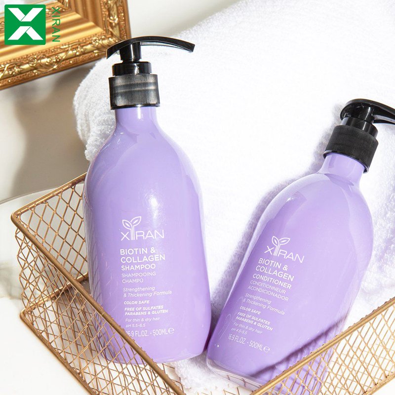 Anti Dandruff Private Label Biotin Argan Oil hair thicker care set Organic hair Shampoo And Conditioner